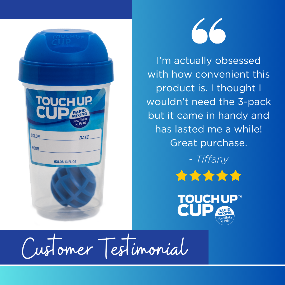 touch up cup review "I'm actually obsessed with how convenient this product is. I thought I wouldn't need the 3-pack but it came in handy and has lasted me a while! Great purchase." - Tiffany