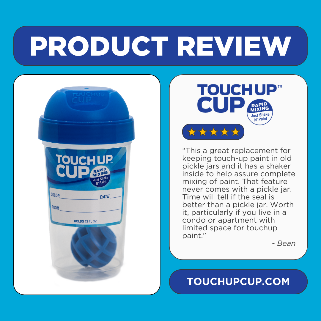 5 stars - "this is a great replacement for keeping touch-up paint in old pickle jars and has a shaker inside to help assure complete mixing of paint. That featrure never comes with a pickle jar. Time will tell if the seal is better than a pickle jar. Worth it, particularly if you live in a condo or apartment with limited space for touchup paint." - Bean