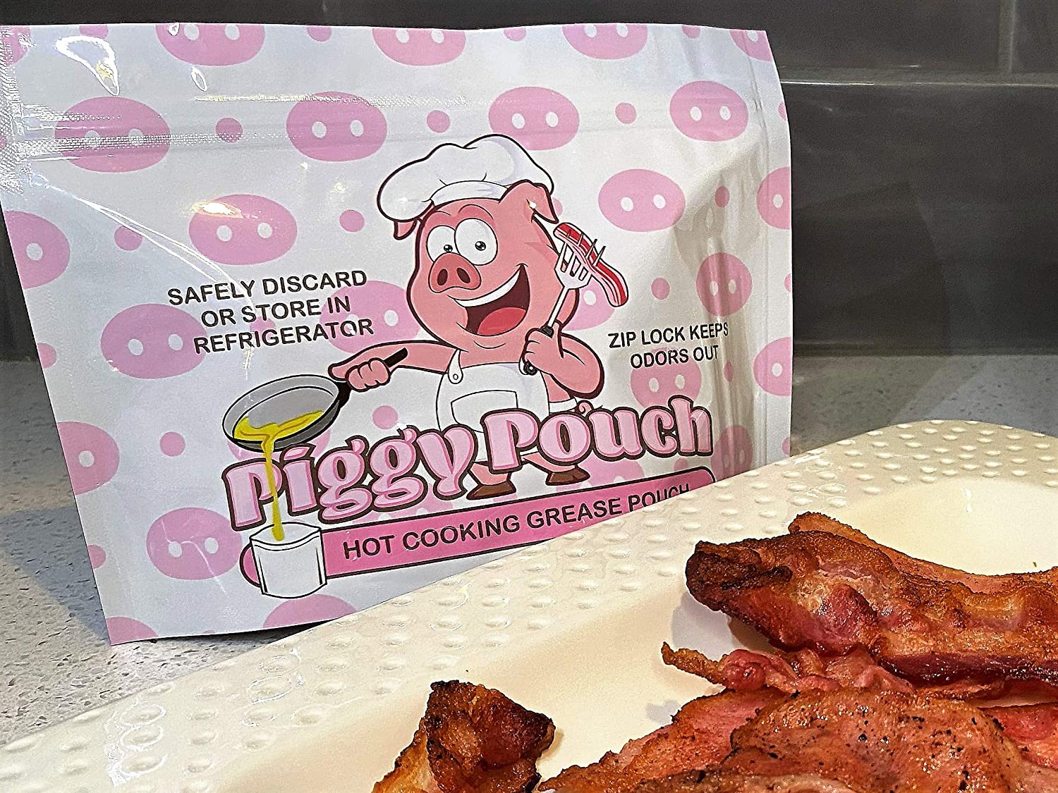Piggy Pouch | Bacon Grease Container Pack of 6