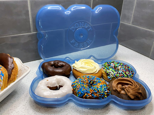 Donut Fresh Container - 6 Fresh Donut Keeper & Airtight Storage - DZ Innovation