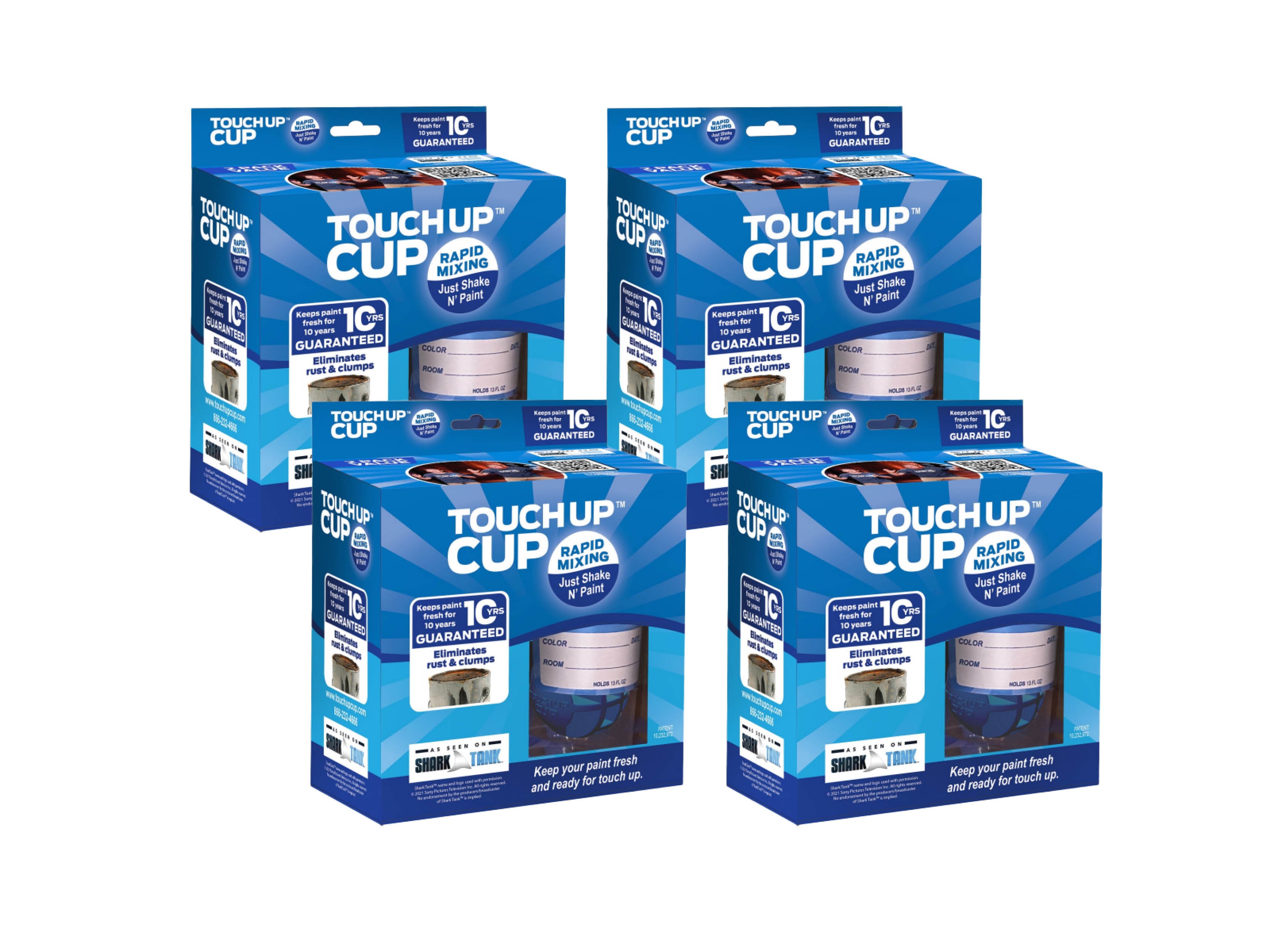 New Shark Tank Touch Up Cup Rapid Mixing Just Shake Paint 3 Pack stickers  labes