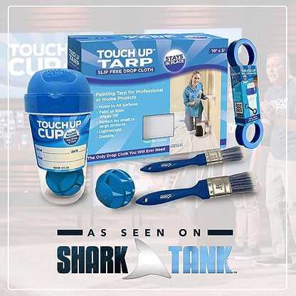With the Touch Up™ Ultimate Combo you get ONE of our paint-saving Touch Up™ Cup 3-Packs, ONE Touch Up™ Tarp, ONE Roller Saver, and ONE Brush n’ Roller Keeper 6-Pack, and ONE Touch Up™ Brush 2-Pack.