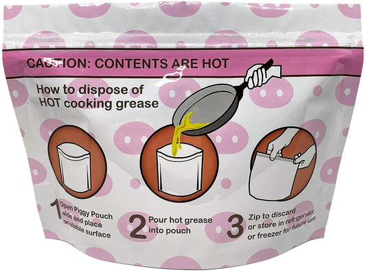 Piggy Pouch | Bacon Grease Container Pack of 6